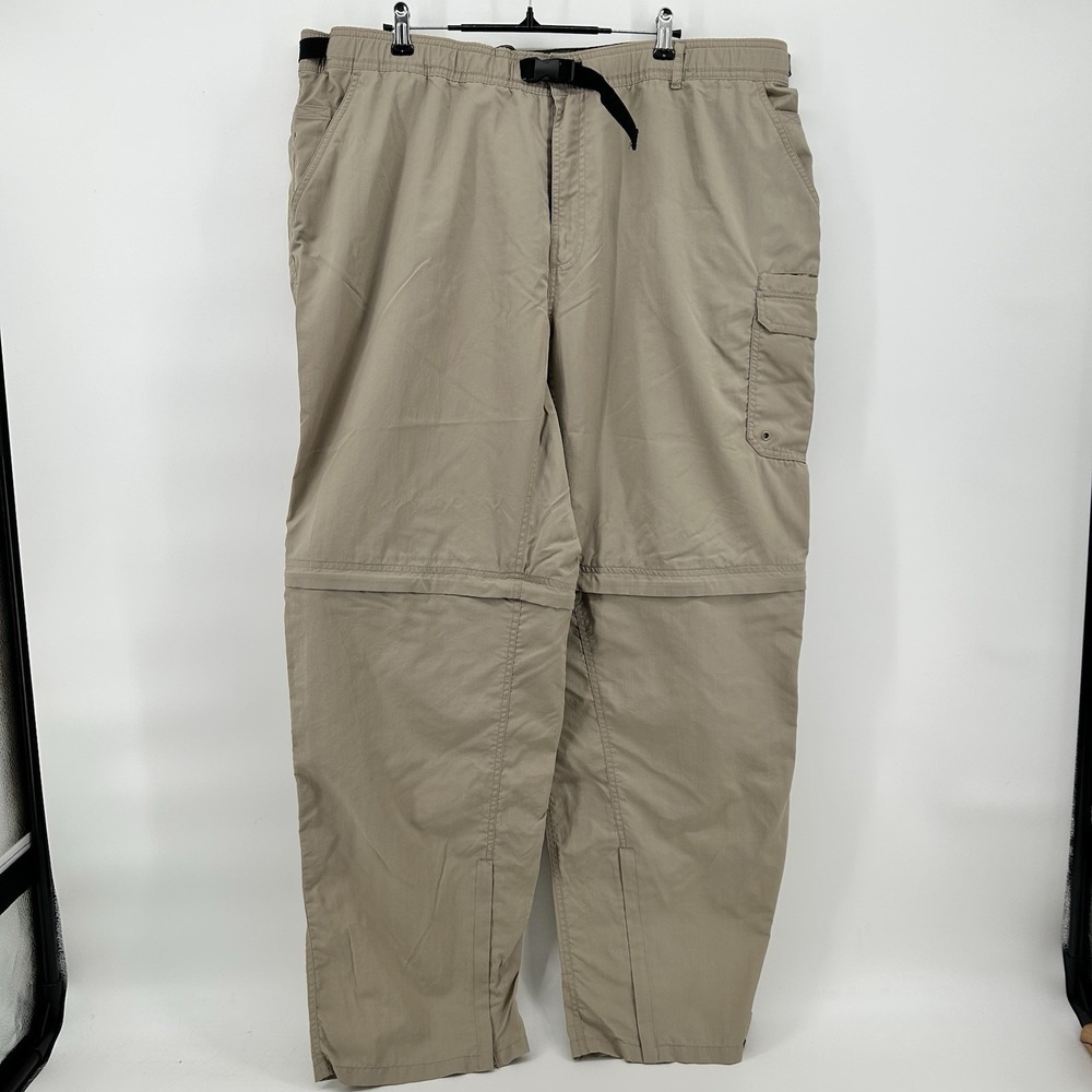 Alpine Design Convertible Hiking Pants Mens 2XL Nylon Zip Off Belted Zip Ankles